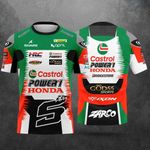 Johann Zarco No. 5 "The Professor" Castrol Honda MotoGP Team T Shirt - 4 Designs
