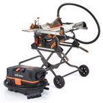 Evolution R255TBLX+ 230v Table Saw with Wheeled Stand & R15VAC Wet & Dry Vacuum