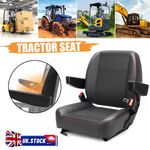 Universal Tractor Seat Adjustable Backrest Forklift Digger Mower Dumper Seat BU