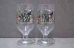2x Old Mout Cider One Pint 20oz Nucleated Pedestal Goblet Glass NEW CE M26 2026
