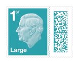 Royal Mail 1st Class Large Letter Barcoded Stamps Full Sheet Marine Turquoise