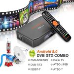 8K FTA DVB-S/S2/S2X/T2/C Combo Satellite Receiver Android Smart TV Box CI+ Slot