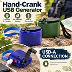 Portable Hand Crank Power Bank Dynamo Emergency Phone Charger Outdoor UK