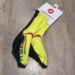 Castelli Aero Race Shoecover MR Rosso Corsa Overshoes Medium Yellow Bicycle New
