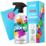 Pixel 500ml Screen Cleaner Spray & Microfiber Cloth Kit for LED OLED QLED LCD TV