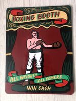Hand Painted Boxing Booth Vintage Style Fairground Art Sign