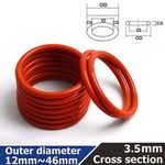 O ring-12~46mm OD X 3.5mm CS Silicone Seal O Rings O-Rings Food Grade 200℃