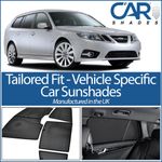 Saab 9-3 Estate 05-11 UV CAR SHADES WINDOW SUN BLINDS PRIVACY GLASS TINT BLACK 