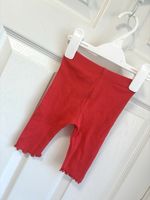 Marks & Spencer Baby Girls Red Ribbed Leggings Trousers 0-3 Months NWOT