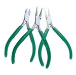 Stainless Steel Jewellers Beading Pliers, Flat Nose, Chain Nose, 110mm