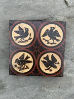 Original Mintons Antique Encaustic 6" x 6" Tile Pugin Design.