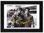 Chuck Norris and Bruce Lee Signed Autograph PHOTO Pre Print 6x4/A4/ Framed