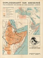 c. 1935 Meulenhoff Dutch Map of East Africa, Second Italo-Ethiopian War