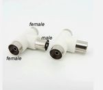 2 Way COAX Coaxial T Splitter TV Aerial Male to 2 x Female Metal Adaptor RF