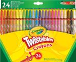 Pack of 24 Twistables Colouring Fun Crayons Assorted Colours for Kids Aged 3+ UK