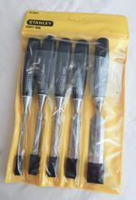 Vintage Stanley 5001 W6  5-Piece Chisel set. Made In England - New Old Stock