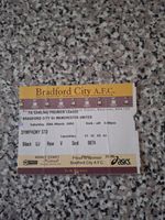 MATCH TICKET PREMIER LEAGUE BRADFORD V MAN UTD 25th mar 200