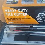 Heavy Duty Tile Cutter Steel Silver/Black Adjustable for Parallel & Angled Cuts