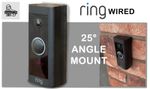 Ring 25° Angle Mount Bracket For Ring Doorbell Wired (5AT3T5) Flush Fit Slim