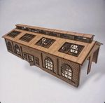 Laser Cut Model Railway Engine House kit - Scenery 1:76 OO gauge