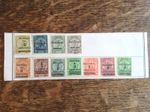 Collection ELEVEN - PARAGUAY Stamps - 1904 Overprint - Hinged on sheet