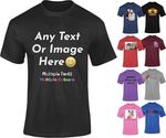 Personalised T-Shirt Custom Printed T-Shirt Logo Text Printed Unisex Work Party