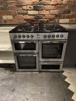Flavel MLN10FR 100cm Dual Fuel Range Cooker - Silver