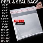 CLEAR CELLOPHANE CELLO BAGS DISPLAY GARMENT SELF ADHESIVE PEEL SEAL SMALL LARGE