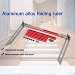 Aluminum Alloy Folding Stair Tread Gauge 17.9-58.9in Adjustable Template Tool