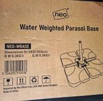 neo Water Weighted Square Parasol Base Black 32-52mm NEO-WBASE 51.5cm