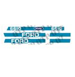 For Ford 6610 Decal Kit - Blue & White with cab Stickers