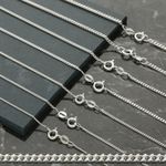 Solid Sterling Silver 12 14 16 18 20 22 24 26 28 30 36 40 " inch Curb Link Chain