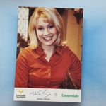 Emmerdale Cast Card C1995 Facsimile Signed Kathy Glover Actor Melandra Burrows