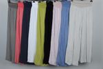 NEW ITALIAN LAGENLOOK JERSEY STRETCH WAISTBAND BUBBLE HEM PALAZZO TROUSERS