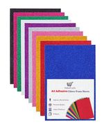 A4 Assorted Glitter Foam Sheets EVA Foam Adhesive Sticky Back Foam Sheet 1.8mm
