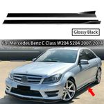 For Mercedes Benz C Class W204 S204 2007-14 Side Skirt Extension Blade Black 2M
