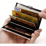 RFID Blocking Metal Credit Card Holder Wallet Stainless Steel Slim Men Women