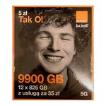 Orange Poland Prepaid Mobile Phone Polish SIM Card 9900GB Data 5G  FAST DELIVERY