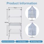 Electric Heated Airer XL SIZE 3 TIER  with Free Cover Low Energy Clothes Dryer