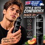 Fluffy Hair Shaping Spray, Peach-Scented Volumizing & Setting Spray for Fuller,