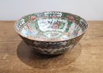 Mid 19th Century Chinese Canton Famille Rose Porcelain Bowl - A/F & REPAIRS