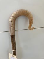 RAMS HORN CROOK HANDLE  stick on Hazel ,Walking and Hiking stick.