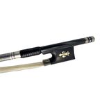 4/4 Violin Bow Carbon Fiber Braided Straight Pernambuco Level Natural Bow Hair