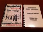 Stereophonics - Cardiff Castle 1998 Band/Crew & Production Itinerary - Very Rare