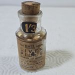 Late 1800s Rare The Hall Brand Liver Pills poison  Bottle With Label Skegness