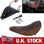 Motorcycle Crocodile Solo Seat Spring Fit For Harley Bobber Chopper UK