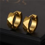 PAIR Men Women thick Huggie Hoop Earring Stainless Steel Piercing Punk Jewellery