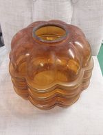 Amber Glass Art Deco Light Shade.