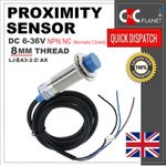 Inductive Proximity Sensor LJ8A3-2-Z/AX Metal Detecting NPN NC 3 Wire DC 6-36V 
