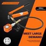 10T Low Profile Hydraulic Jack Porta Power Kit+CP-180 Manual Hydraulic Hand Pump